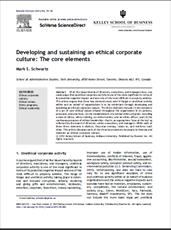 مقاله ترجمه شده با عنوان توسعه و حفظ فرهنگ اخلاقی شرکت: عناصر اصلی، به همراه اصل مقاله